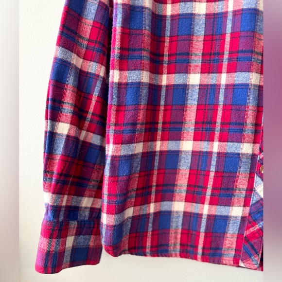 Plaid Boyfriend Fit Flannel Shirt - Picture 5 of 7